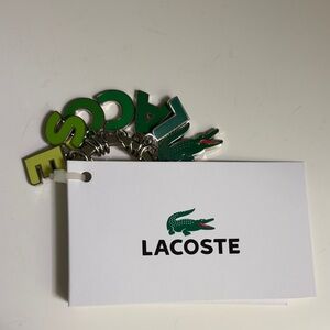 Lacoste Keychain with Green and Yellow Accents